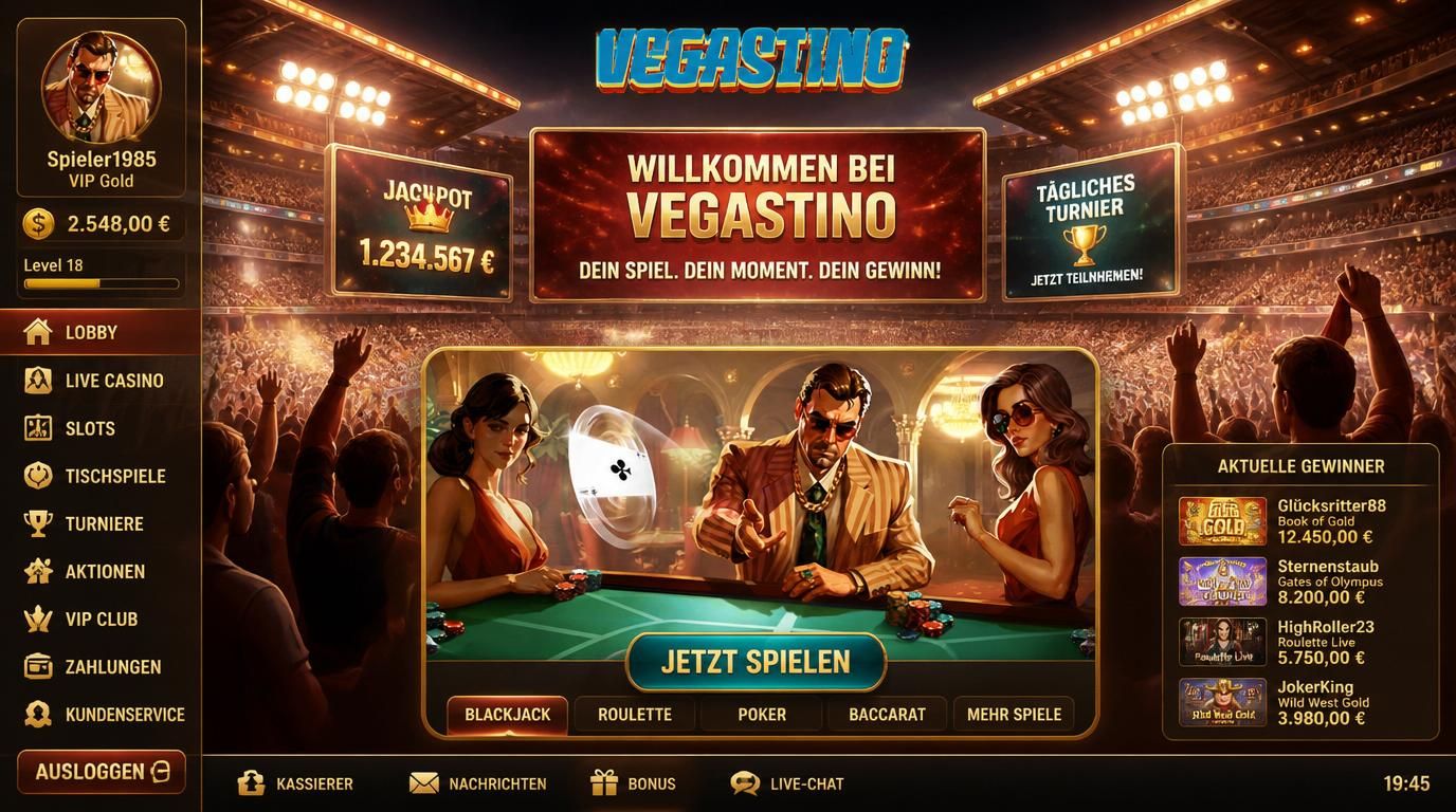 Das Stadionfeeling trifft auf Casino Bühne.